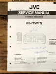 Jvc RX-715 Vtn Receiver Owners & Service Manual *original*. Fixed Price $14.97.