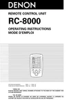 Denon RC-8000 Remote Control Unit Owners Manual. Fixed Price $22.24.