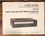 Realistic STA-85 Receiver Owners / User Manual *original*. Fixed Price $24.97.