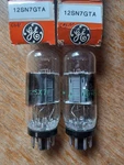 Vtg Pair 12SN7GTA Tubes, Coin Base, Pre-amps, Closely Matched, Side Getters. Fixed Price $39.00.