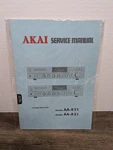 Akai AA-R21 AA-R31 Receiver Service Manual Genuine Original Paperwork Repair. Fixed Price $17.99.