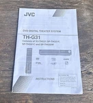Instructions Manual. Jvc Dvd Digital Theater System TH-G31. Fixed Price $5.00.