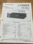 Fisher RS-882 Stereo Tuner Amplifier Original Service Repair Manual. Fixed Price $14.94.