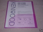 Kenwood KR-V7060 / KR-V6060 Stereo Instruction Manual Same Day Shipping. Fixed Price $19.95.