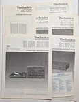 Technics Manual Lot SU-Z980 ST-Z980 SH-AV40 SH-Z170 SL-P128 SL-B280U RS-D190W. Fixed Price $39.99.