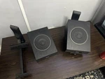 Elac DA42-BK 4" Atmos Enabled Speakers Black /with Overhead Mounting Brackets. Fixed Price $195.00.