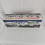 Vintage 2002 Hess Toy Truck And Airplane Collectible Trailer New Box. Fixed Price $24.99.
