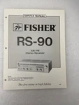 Vtg Original Fisher RS-90 Am/fm Stereo Receiver Service Manual Repair. Fixed Price $16.99.