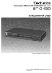 Technics ST-G450 Tuner Italian Use Manual. Fixed Price $9.38.