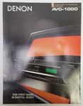 1990'S Denon AVC-1000 Integrated Surround Amplifier Brochure & Specs. Fixed Price $15.97.