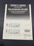 Vintage Jvc Computer Controlled Reveiver RX-301BK Instructions. Fixed Price $9.40.