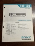 Sony HQR-600 4 Channel Stereo Receiver Usa Service Manual Oem Vintage Diagrams. Fixed Price $15.99.