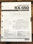 Yamaha RX-550 Receiver Service Manual *original*. Fixed Price $19.97.