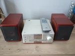 Jvc EX-A1 Compact Cd Dvd System Wood Cone Speakers SP-EXA1 CA-EXA1 With Remote. Fixed Price $350.00.