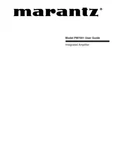 Marantz PM7001 Amplifier Owners Instruction Manual. Fixed Price $19.99.