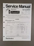 Technics SA-EX800 Av Control Stereo Receiver Service Manual D-4669. Fixed Price $54.95.