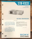 Sony STR-VX33 Receiver Service Manual *original*. Fixed Price $24.97.