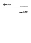Sherwood A-965 Amplifier Owners Instruction Manual. Fixed Price $22.24.