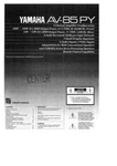Yamaha AV-85PY Amplifier Owners Manual. Fixed Price $22.24.