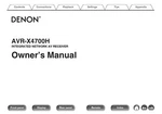 Denon AVR-X4000H Receiver Owners Manual. Fixed Price $29.24.