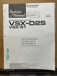 Service Manual For The Pioneer VSX-D2S VSX-97 A/v Receiver W/microfiche. Fixed Price $24.98.