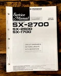 Pioneer SX-1700 SX-2600 SX-2700 Receiver Service Manual *original*. Fixed Price $19.97.