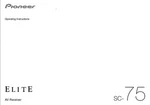 Pioneer SC-75 Receiver Owners Manual. Fixed Price $22.24.