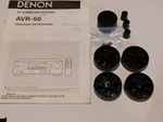Denon AVR-50 Receiver Owners Manual & 4 Feet With Screws Tone Control Knobs. Fixed Price $29.00.
