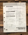 Sony STR-AV19 Receiver Service Manual *original*. Fixed Price $14.97.