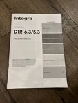 Integra DTR-6.3/5.3 Av Receiver Operating Instructions User Manual Rare. Fixed Price $19.99.
