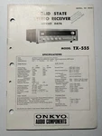 Onkyo Model TX-555 Solid State Stereo Receiver Service Data Original Manual Oem. Fixed Price $26.99.