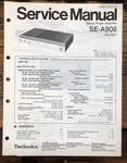 Technics SE-A808 Amplifier Service Manual *original*. Fixed Price $34.97.