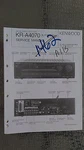 Kenwood KR-A4070 Service Manual Original Repair Book Stereo Receiver Tuner Radio. Fixed Price $19.98.