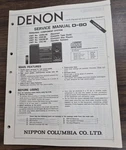 Denon D-80 Component System Service Manual Oem. Fixed Price $10.00.