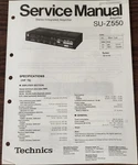 Technics SU-Z550 Integrated Amplifier Service Manual Original. Fixed Price $9.50.
