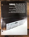 Yamaha R-2000 Receiver Dealer Brochure *original*. Fixed Price $34.97.