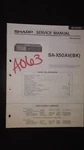 Sharp SA-X50AV Bk Service Manual Original Repair Book Stereo Eq. Fixed Price $25.00.