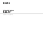 Denon DRA-397 Receiver Owners Manual. Fixed Price $22.24.