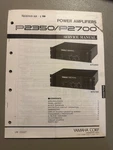 Yamaha Power Amplifier P2350/P2700 Service Manual M2. Fixed Price $24.95.