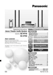 Panasonic SC-HT40 SC-HT60 Home Theater System Owners Instruction Manual. Fixed Price $22.24.
