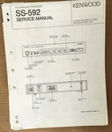Kenwood SS-592 Processor Service Manual *original*. Fixed Price $13.98.