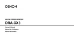 Denon DRA-CX3 Receiver Owners Manual. Fixed Price $22.24.
