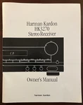 Original Harman Kardon HK3270 Stereo Receiver Owner's Manual. Fixed Price $8.99.