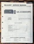 Sharp SA-CD800 Amplifier / Receiver Service Manual *original*. Fixed Price $14.97.