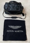 Genuine Aston Martin Black & Spectral Blue Large Leather Holdall Luggage Bag New. Fixed Price $980.57.