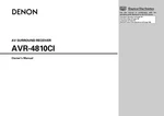 Denon AVR-4810CI Receiver Amplifier Owners Manual. Fixed Price $22.24.