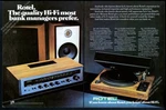 1976 Rotel Stereo RP1500 Turntable RX152 Receiver RL150X Speakers Photo Print Ad. Fixed Price $9.99.
