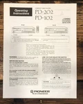 Pioneer PD-102 PD-202 Cd Player Owners / User Manual *original*. Fixed Price $19.97.