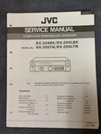 Jvc RX-204BK & RX-205TN Service Manual Original W/schematics, Parts List, Etc. Fixed Price $14.97.