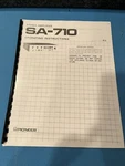 Pioneer SA-710 Stereo Amplifier Operating Instructions. Fixed Price $20.00.